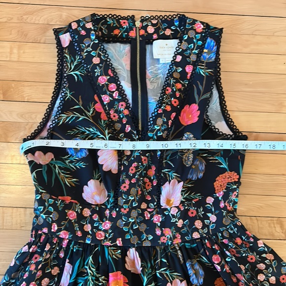 NWOT    Kate Spade Black Picnic Perfect Blossom Print Fit and Flare 8 - Picture 5 of 8